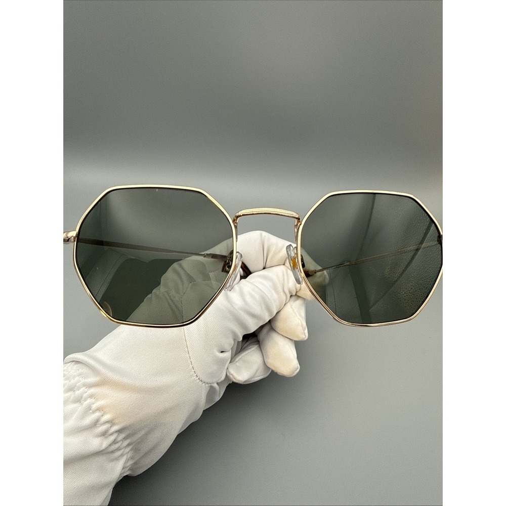 Frye & Co Vintage Hexagon Sunglasses UV Protection Wire Rim Gradient Lenses